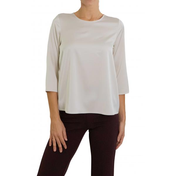 Blusa ampia con maniche tre quarti e girocollo Imperial